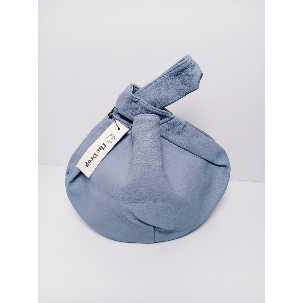 The Drop Women Fog Blue Avalon Small Faux Leather Knot Bag GH11520 NWT
